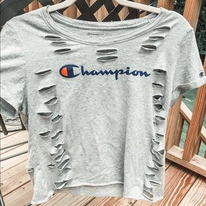 Distressed champion Tee!!